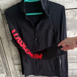 lululemon athletica Black Performance Jacket with Red Disney logo